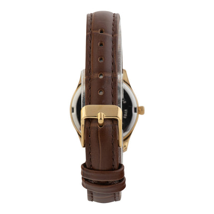 Alba AH7BP2X1 Ladies Silver Dial Brown Leather Strap