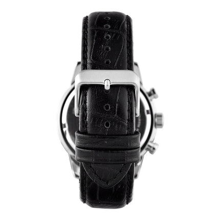 Alba Active AM3961X1 Chronograph Men Black Patterned Dial Black Leather Strap