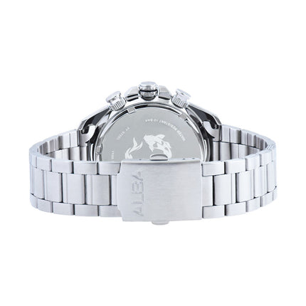 Alba Signa AX7021X1 Men Chronograph Silver Dial Stainless Steel Strap