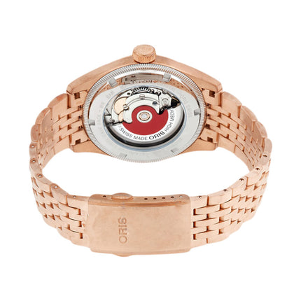 Oris Big Crown 01-754-7741-3165-07-8-20-01 Pointer Date Bronze Blue Dial Rose Gold St. Steel Strap