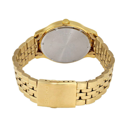 Seiko Classic SUR224P1 Neo White Dial Gold Stainless Steel Strap