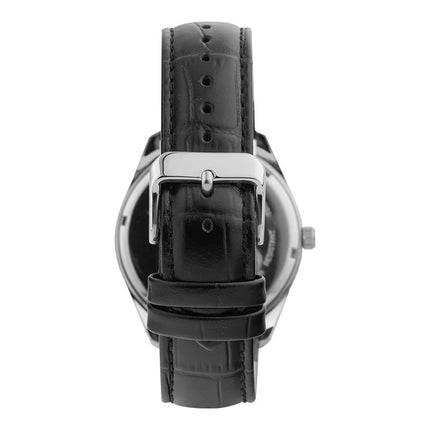 Alba AJ6195X1 Men Black Dial Black Leather Strap