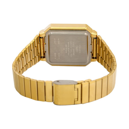 Casio General A100WEG-9ADF Digital Dial Gold Stainless Steel Band
