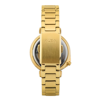 Alba Fashion AG8K08X1 Gold Dial Gold Stainless Steel Strap