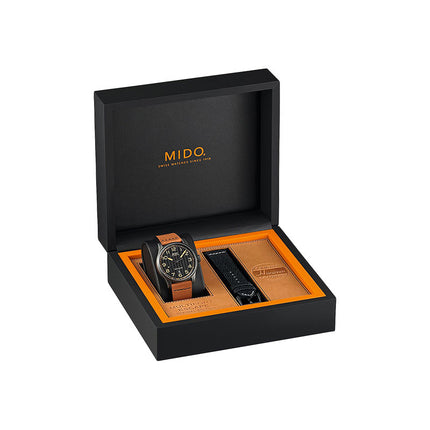 MIDO Multifort M032.607.36.050.99 Automatic Black Dial Tan Leather Strap