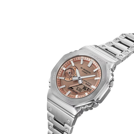 Casio G-Shock GM-B2100AD-5ADR CasiOak Brown Digital Analog Dial Stainless Steel Band