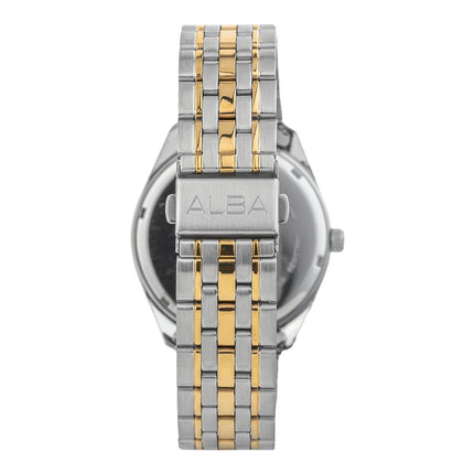 Alba AS9Q98X1 Champagne Dial Dual Tone Stainless Steel Strap