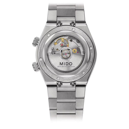 MIDO Multifort 8 M047.507.11.081.00 Two Crowns Octagonal Grey Dial Stainless Steel Strap
