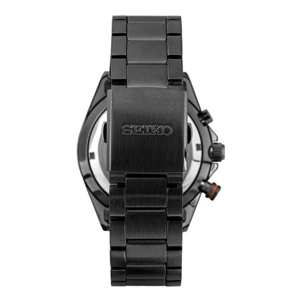 Seiko Chronograph SSB399P1 Discover More Men Black Dial Black Stainless Steel Strap