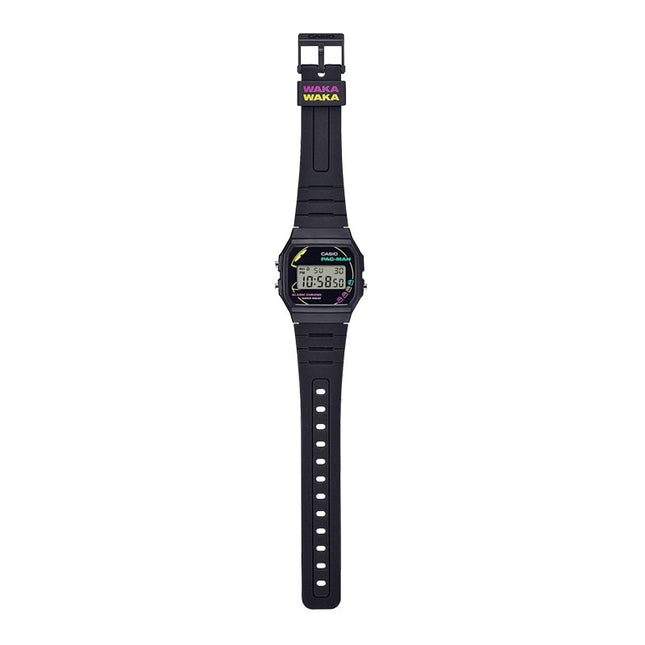 Casio General F-91WPC-1ADR PAC-MAN Collaboration Digital Dial Black Resin Band