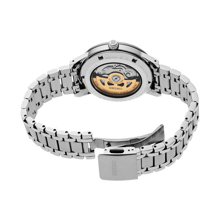 Seiko Presage SRPL07J1 Style60s Elegant Yet Rugged Dark Blue Dial Stainless Steel Strap
