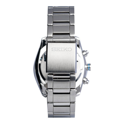 Seiko Solar SSC123P1 Chronograph Black Dial Stainless Steel Strap