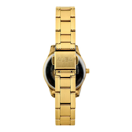 Alba Prestige AN8044X1 Ladies Gold Dial Gold Stainless Steel Strap