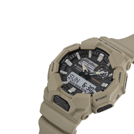 Casio G-Shock GA-010-5ADR New Rugged Basic Analog Digital Black Dial Beige Resin Band