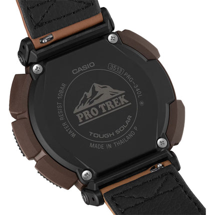 Casio Pro Trek PRG-340L-5DR CASTLON Climber Line Digital Dial Coyote Brown Leather Band