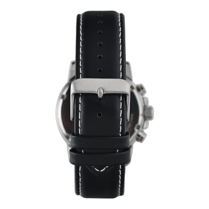 Alba Active AT3J63X1 Men Chronograph Black Dial Black Leather Strap