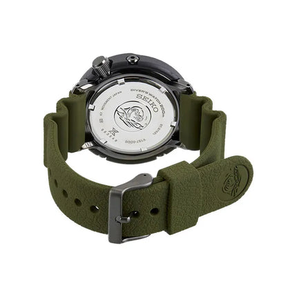 Seiko Prospex SNE543P1 Tuna Street Series Solar Divers Black Dial Green Olive Rubber Strap
