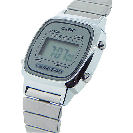 Casio General LA670WA-7DF Vintage Digital Dial Stainless Steel Band