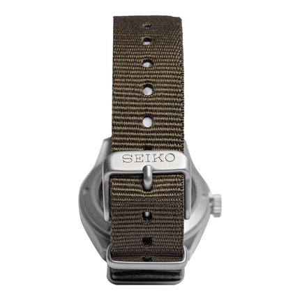 Seiko 5 Sports SRPJ85K1 Mid-Field Sports Style Green Zone Automatic Men Black Dial Nylon Strap