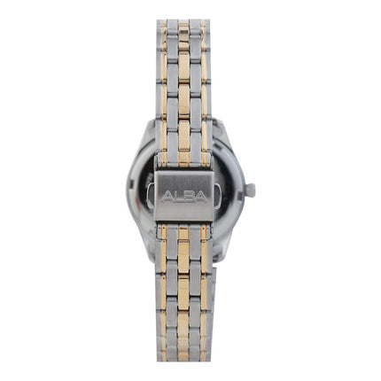Alba ARX132X1_ARX112X1 Couple Silver Dial Dual Tone Stainless Steel Strap