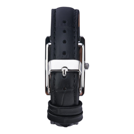 Alba Fashion AH7DH5X1 Ladies Black Dial Black Leather Strap