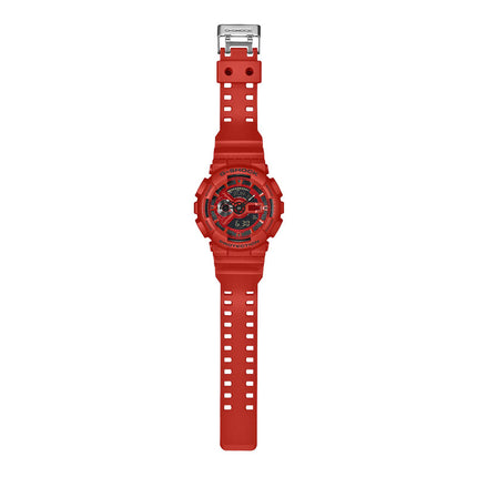 Casio G-Shock GA-110RRB-4ADR Iconic Red Series Digital Analog Dial Red Resin Band