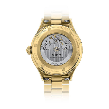 MIDO Multifort Powerwind M040.407.33.027.00 Champagne Dial Yellow Gold Stainless Steel Strap