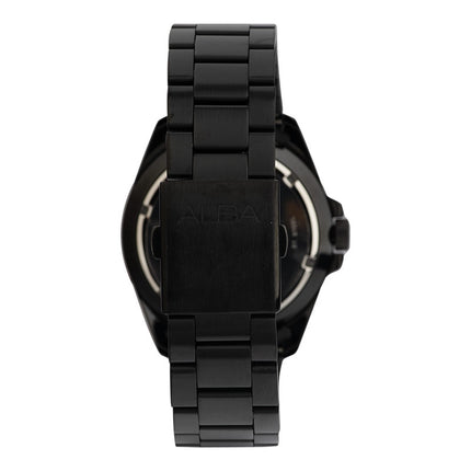 Alba Active AS9N17X1 Men Orange Dial Black Stainless Steel Strap