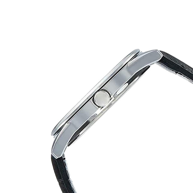Casio General MTP-V005L-1BUDF Men Black Dial Black Leather Band
