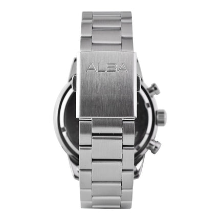 Alba Active AM3953X1 Chronograph Men Green Patterned Dial Stainless Steel Strap