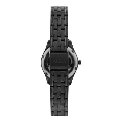 Alba AN8095X1 Ladies Black Dial Black Stainless Steel Strap