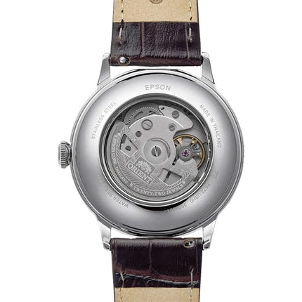 Orient Classic RA-AC0035E Bambino Automatic Green Arabic Dial Brown Leather Strap
