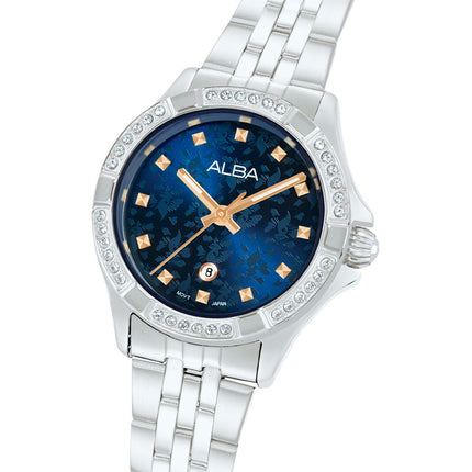 Alba Signa AH7ED9X1 Ladies Blue Dial Stainless Steel Strap