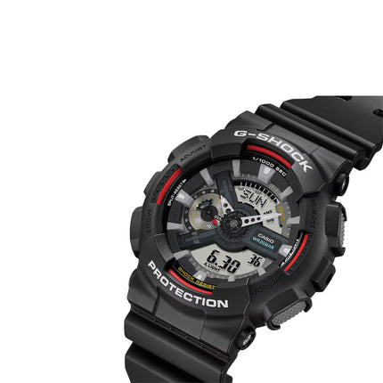 Casio G-Shock GA-110RL-1ADR Iconic Styles Digital Analog Dial Black Resin Band