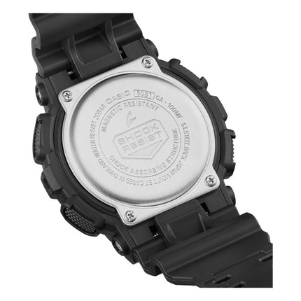 Casio G-Shock GA-100MF-1ADR Multi-Fluorescent Accents Series Digital Analog Dial Black Resin Band