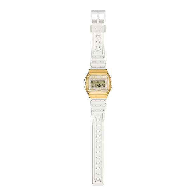 Casio General F-91WS-7A2DF Gold Digital Dial Transparency Resin Band