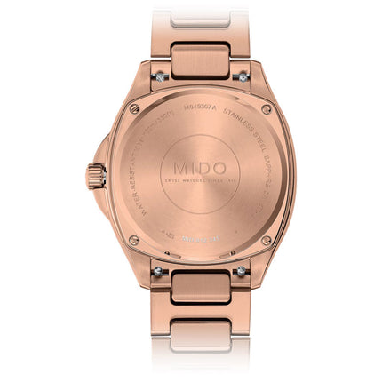 MIDO Multifort TV 35 M049.307.33.296.00 Men Automatic Brown Dial Rose Gold Stainless Steel Strap