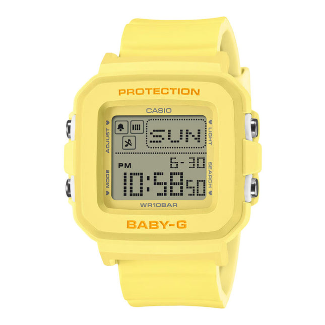 Casio Baby-G + Plus BGD-10KH-9DR Digital Dial Yellow Resin Band + Case Holder Set