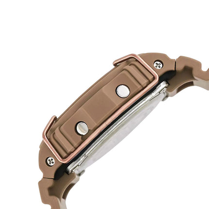 Casio G-Shock DW-5700PT-5DR Tone On Tone Brown Matte Digital Dial Brown Resin Band