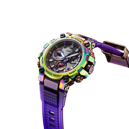 Casio G-Shock MT-G MTG-B3000PRB-1ADR Aurora Borealis Black Dial Translucent Purple Resin Band