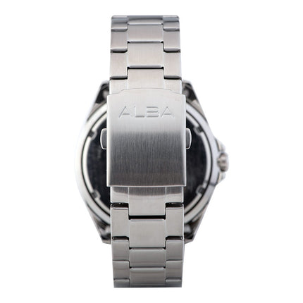 Alba Active AG8L25X1 Men Blue Patterned Dial Stainless Steel Strap