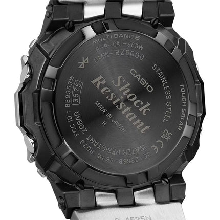 Casio G-Shock GMW-BZ5000D-1DR Square Tough Solar Digital Dial Stainless Steel Band