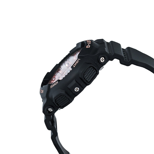 Casio Baby-G BA-130-1A4DR Dansque Pink Digital Analog Dial Black Resin Band
