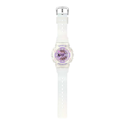 Casio Baby-G BA-110PS-7ADR Ladies Purple Digital Analog Dial Transparent Resin Band