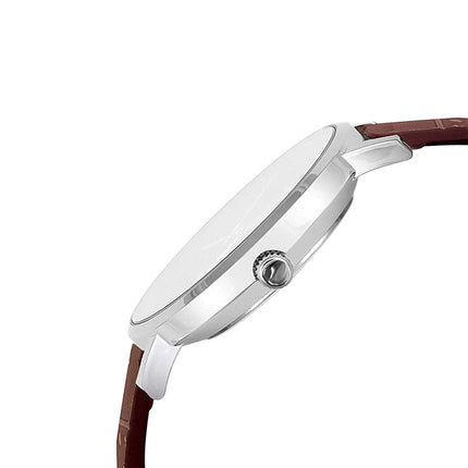 Casio General MTP-VT01L-7B2UDF Men Silver Dial Brown Leather Band