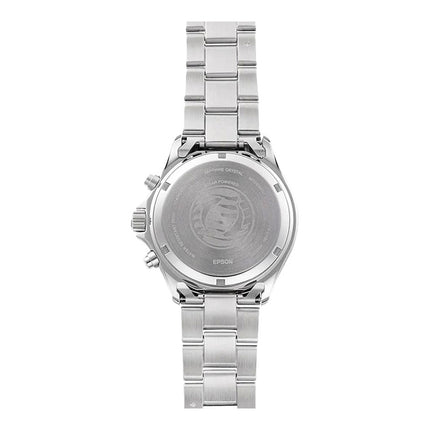 Orient Sports RA-TX0202B Men Chronograph Dual Tone Dial Metal Strap