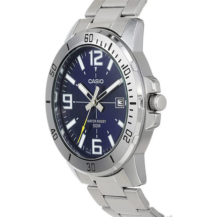 Casio General MTP-VD01D-2BVUDF Enticer Men Blue Dial Stainless Steel Band