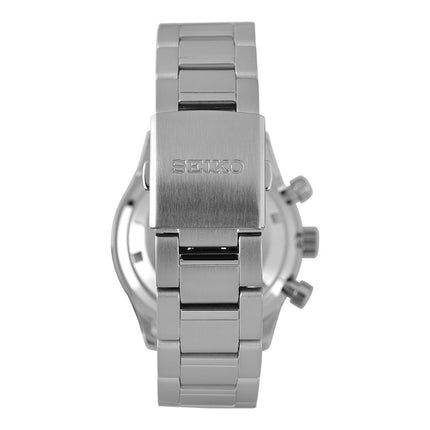 Seiko Chronograph SSB447P1 Discover More Black Dial Stainless Steel Strap
