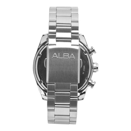 Alba Signa AX7007X1 Men Chronograph Green Dial Stainless Steel Strap