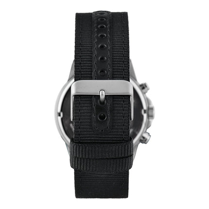Alba AM3853X1 Chronograph Men Black Dial Black Nylon Strap